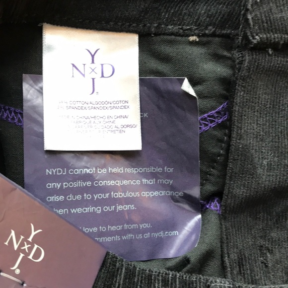 NYDJ Jade Legging in Corduroy Black -2 NWT - Picture 7 of 8